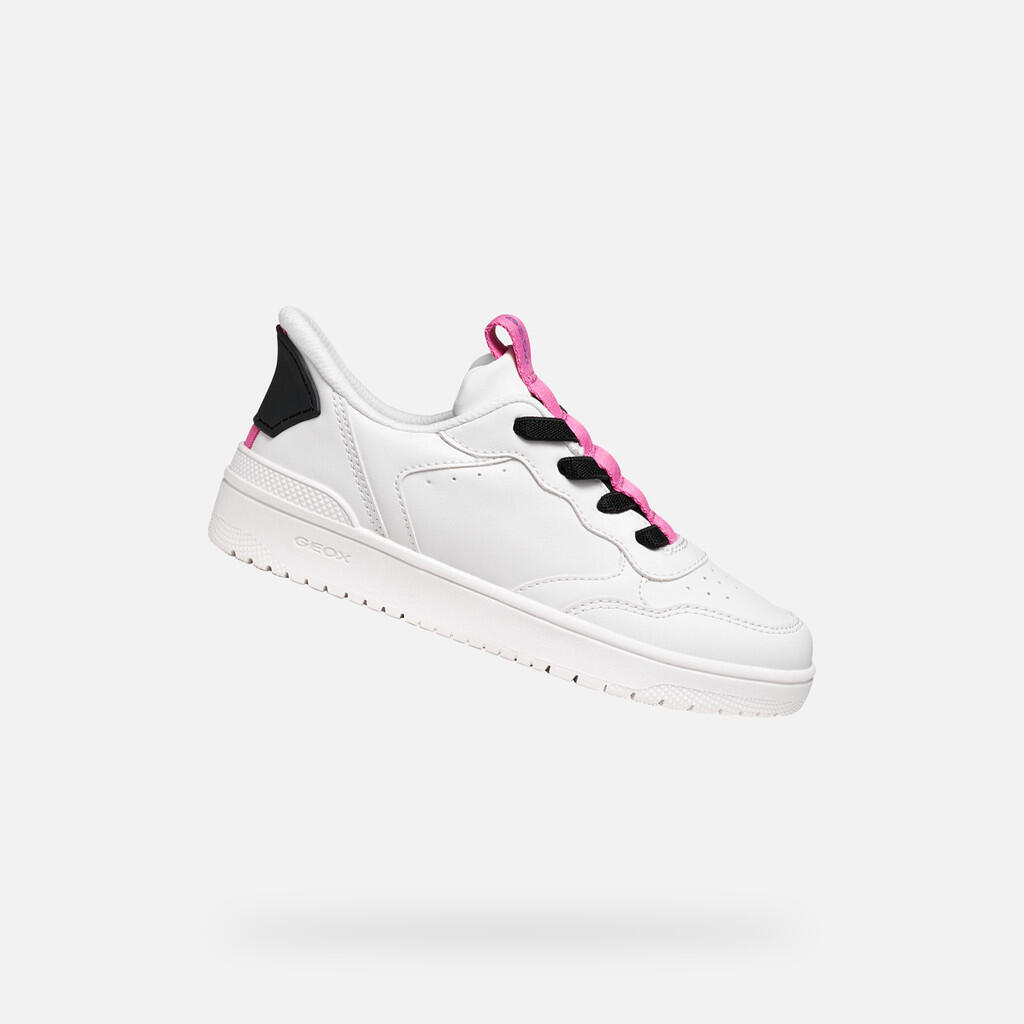 Geox - Baskets Fille Washiba Fast In Junior Blanc/fuchsia - Chaussures De Sport - Blanc|rose - Decathlon