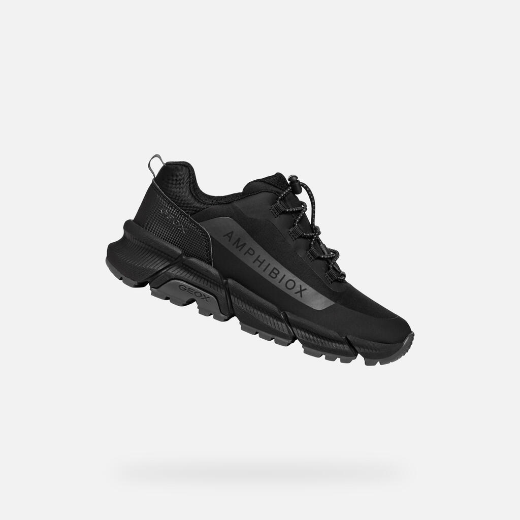 Geox - Baskets Garçon J Flexyper Plus Boy Noir/gris Foncé - Chaussures De Sport - Gris|noir - Decathlon