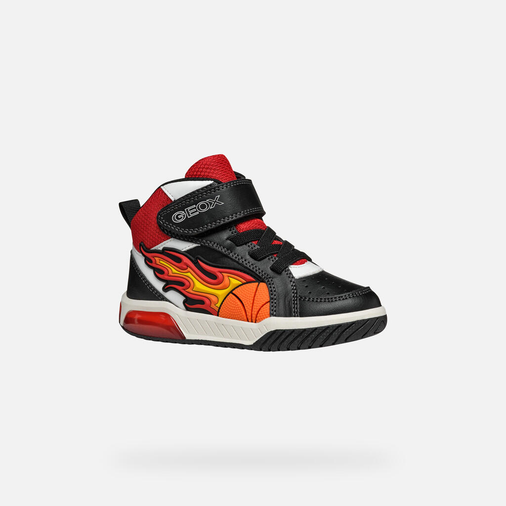 Baskets Garçon J INEK BOY Noir/Rouge 4/7