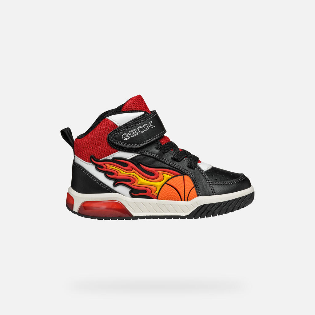 Baskets Garçon J INEK BOY Noir/Rouge 2/7