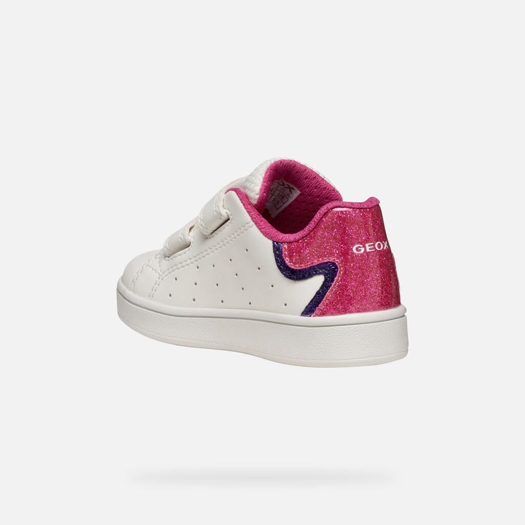 Baskets Bébé Fille B ECLYPER GIRL Blanc/Fuchsia 5/7