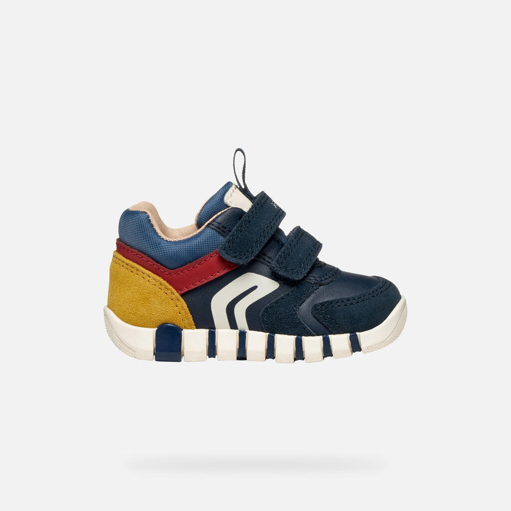 Premiers Pas Bébé Garçon B IUPIDOO BOY Bleu Marine/Rouge Foncé 2/7