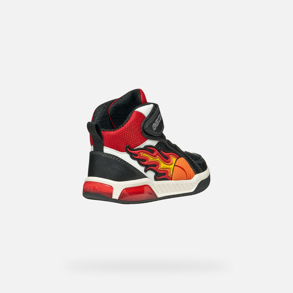 Baskets Garçon J INEK BOY Noir/Rouge 6/7
