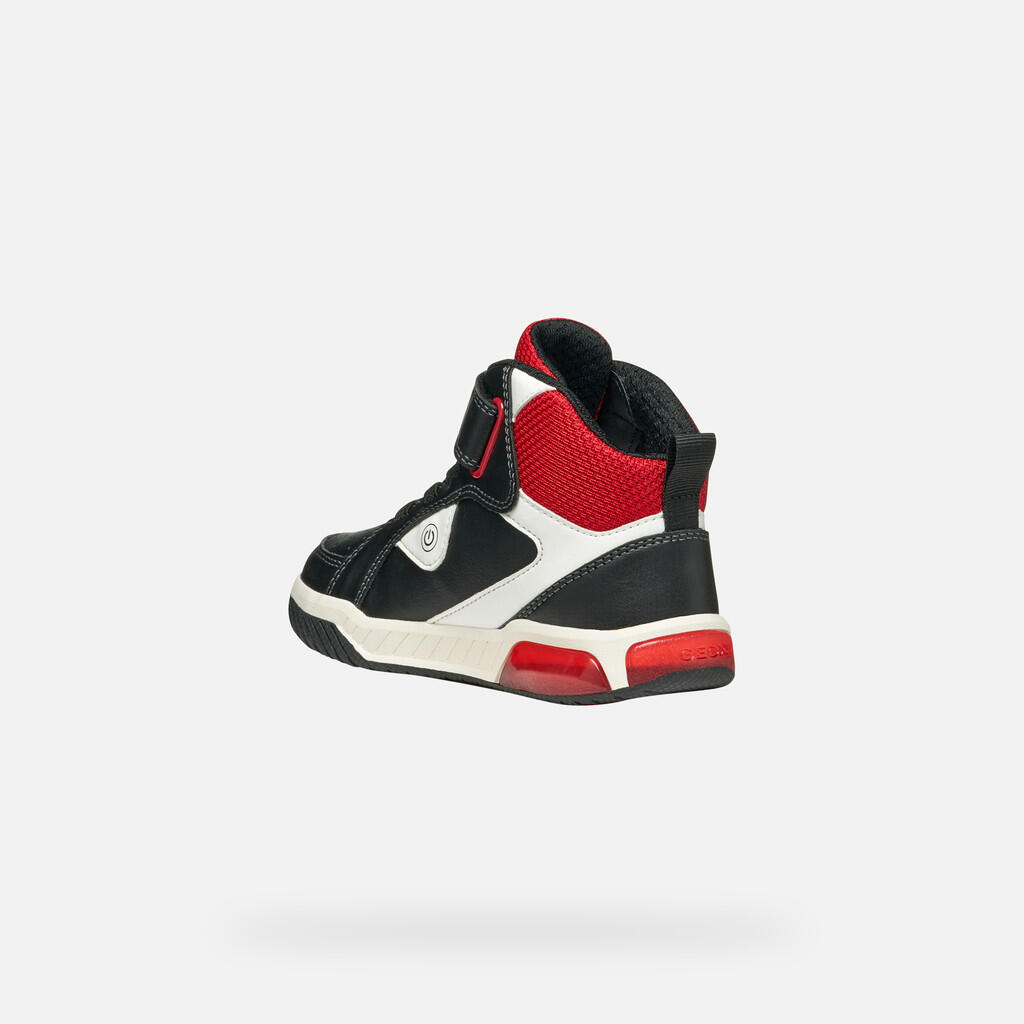 Baskets Garçon J INEK BOY Noir/Rouge 5/7