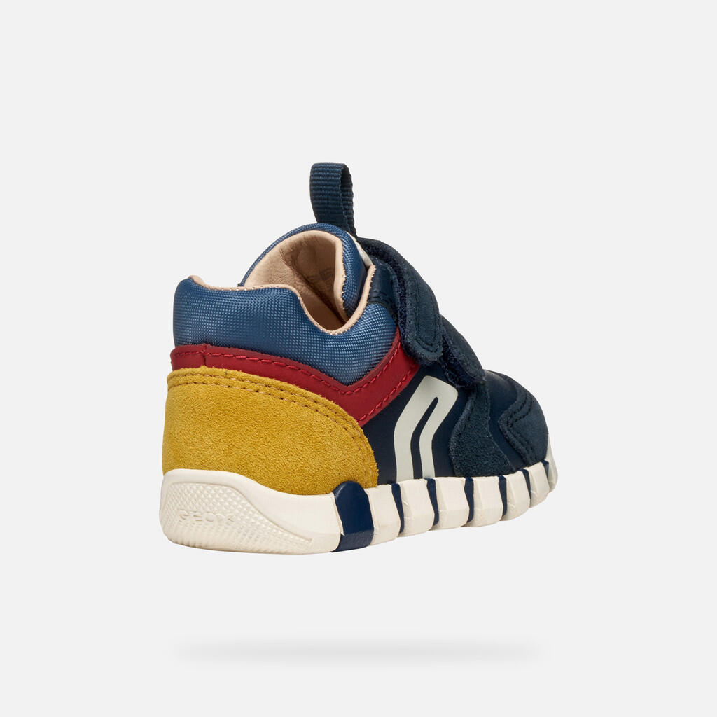 Premiers Pas Bébé Garçon B IUPIDOO BOY Bleu Marine/Rouge Foncé 6/7