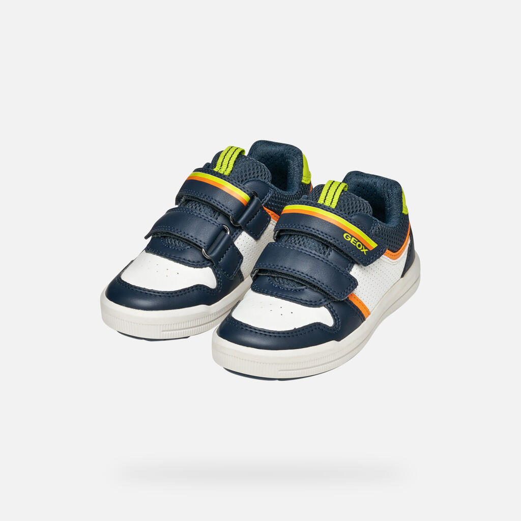 Baskets Garçon ARZACH BOY Bleu Marine/Vert Fluo 3/7