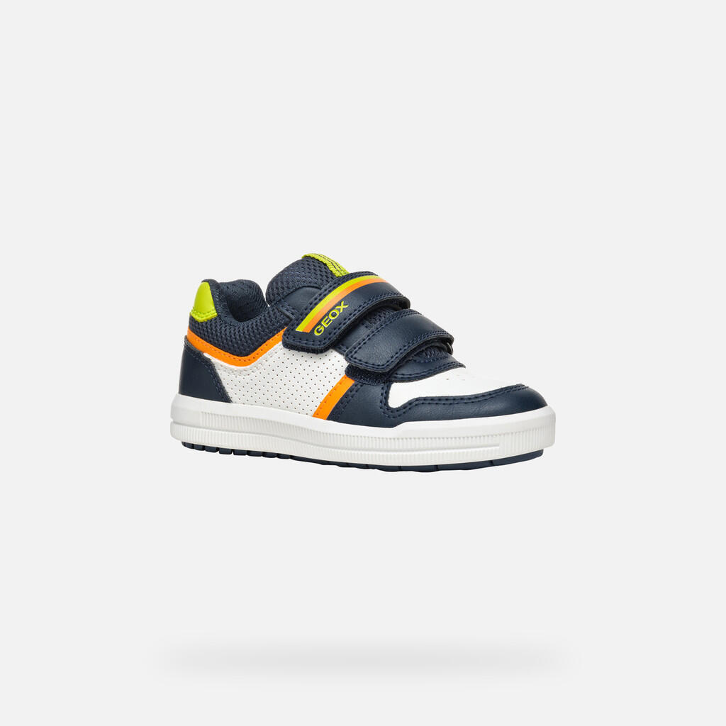 Baskets Garçon ARZACH BOY Bleu Marine/Vert Fluo 4/7