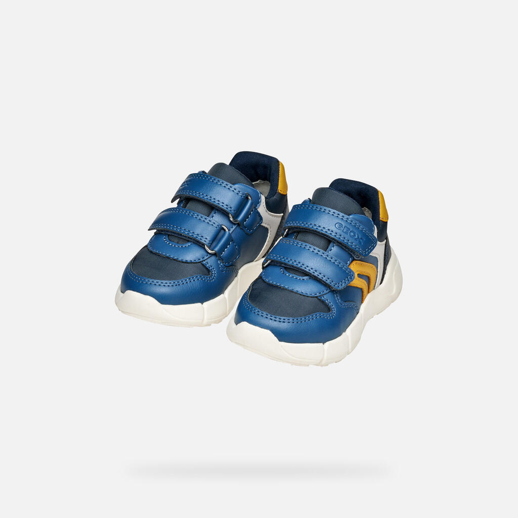 Baskets Bébé Garçon FLEXYPER MINI TODDLER BOY Bleu Aviateur/Ocre 3/7