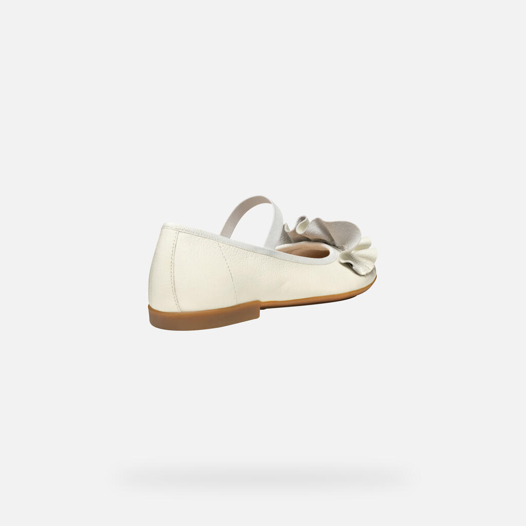 Ballerines Fille JR PLIE' Blanc 6/7