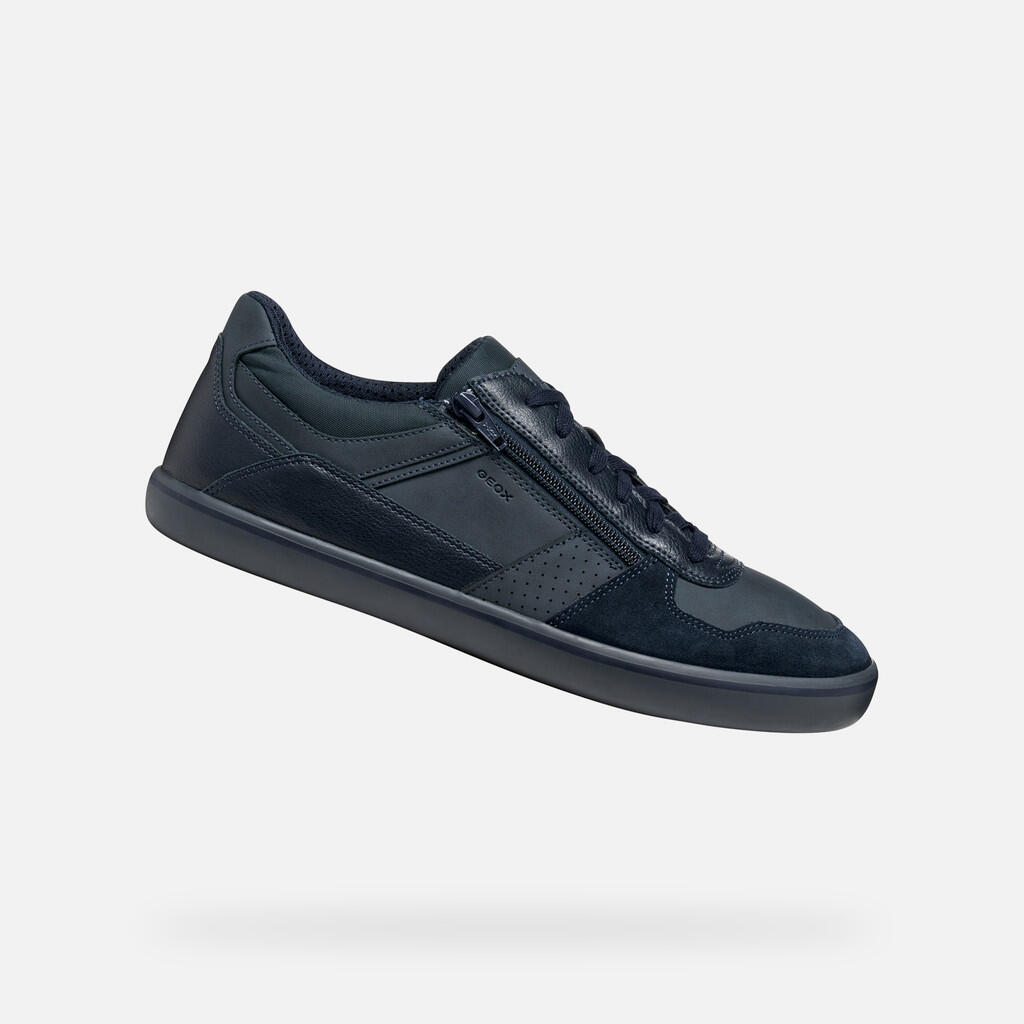 Geox - Baskets Homme U Elver Bleu Marine Foncé/bleu Marine - Chaussures De Sport - Bleu - Decathlon