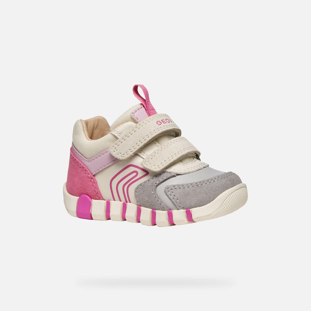 Premiers Pas Bébé Fille B IUPIDOO GIRL Gris/Fuchsia 3/7