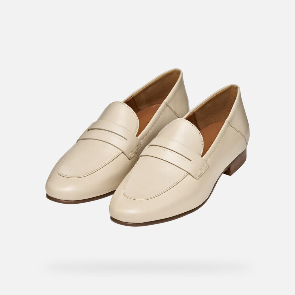 Mocassins Femme D MANTINEA Blanc Cassé 4/7