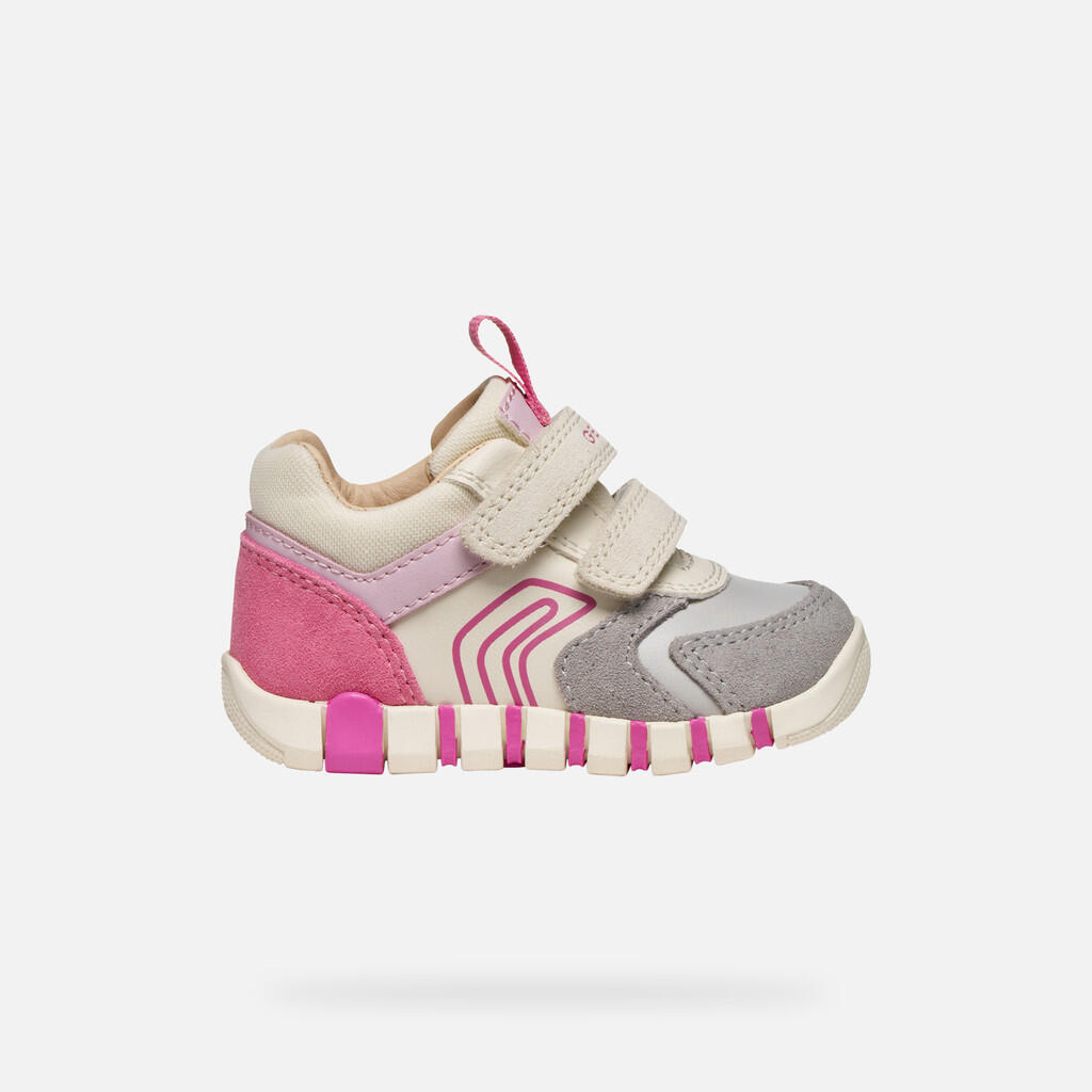 Premiers Pas Bébé Fille B IUPIDOO GIRL Gris/Fuchsia 2/7