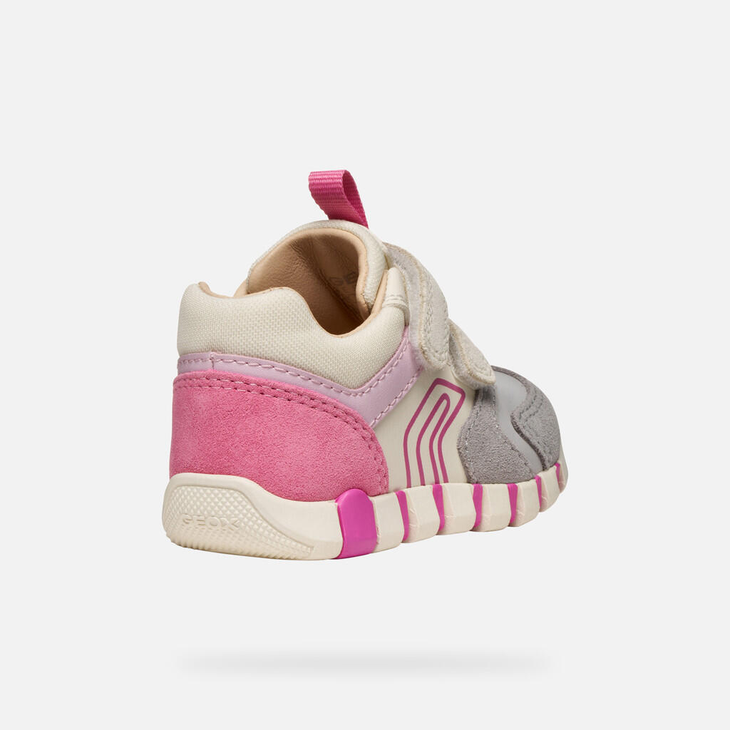 Premiers Pas Bébé Fille B IUPIDOO GIRL Gris/Fuchsia 5/7