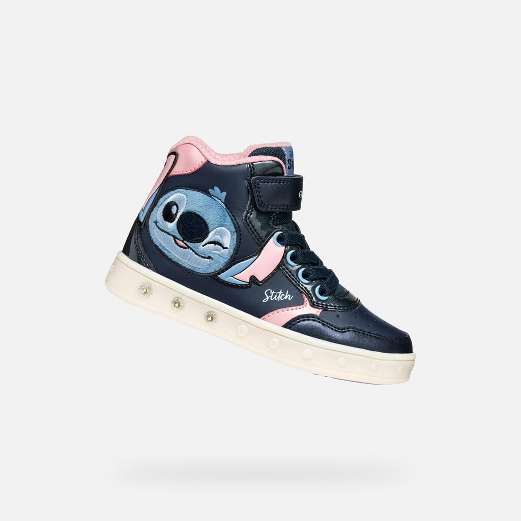 Fille Baskets Geox J SKYLIN GIRL Bleu Bleu Geox
