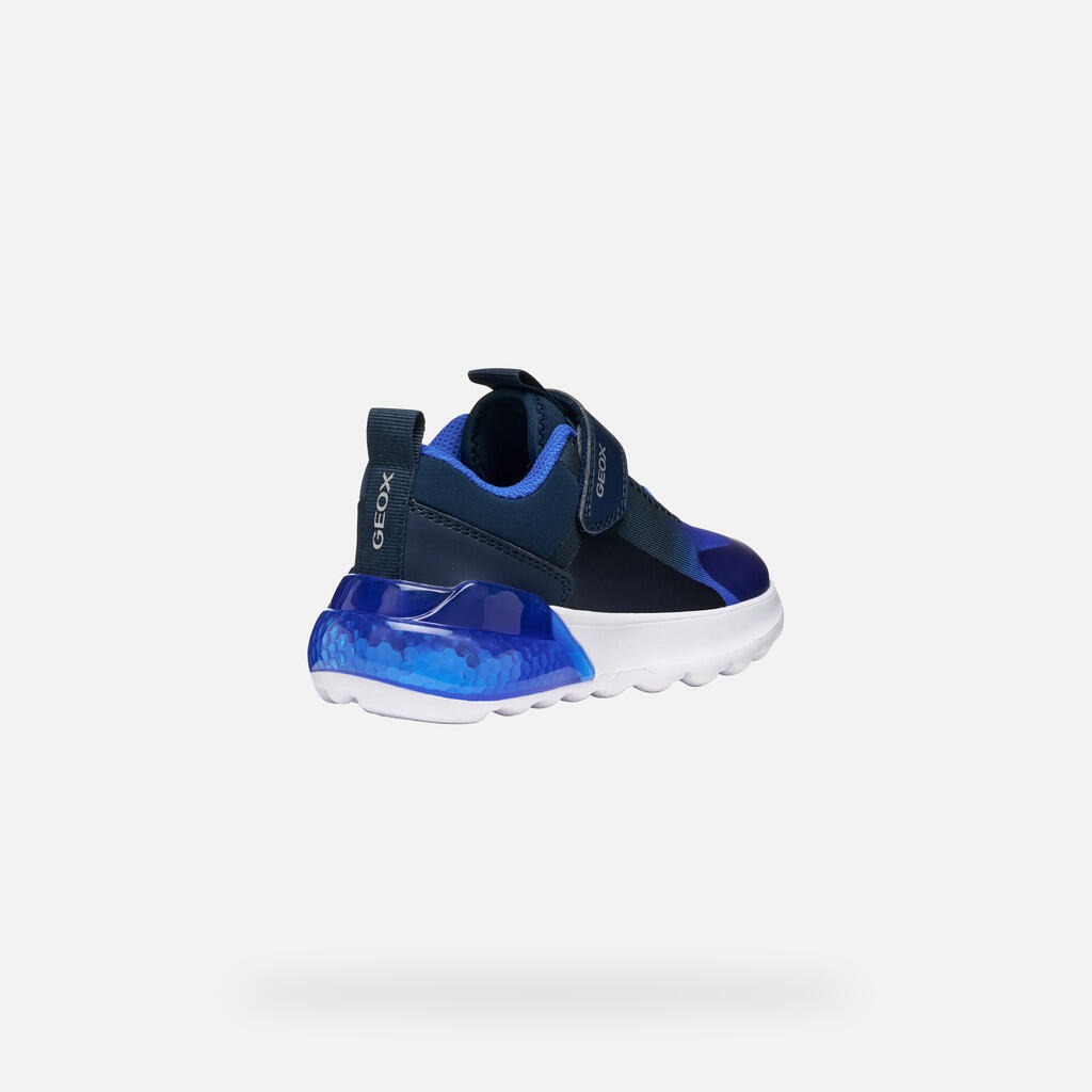 Baskets Garçon ACTIVART ILLUMINUS BOY Bleu Marine/Bleu Roi 6/7