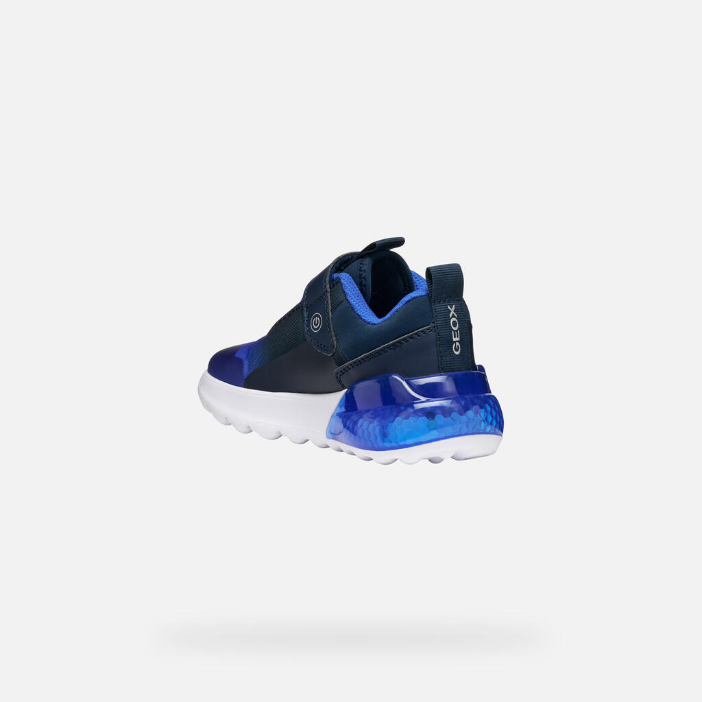 Baskets Garçon ACTIVART ILLUMINUS BOY Bleu Marine/Bleu Roi 5/7