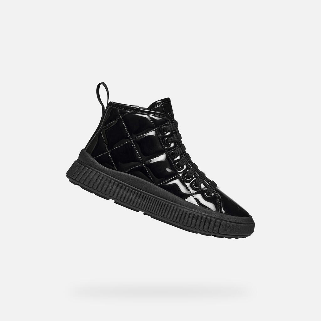 Geox - Baskets Fille J Laquinny Girl Noir - Chaussures De Sport - Noir - Decathlon
