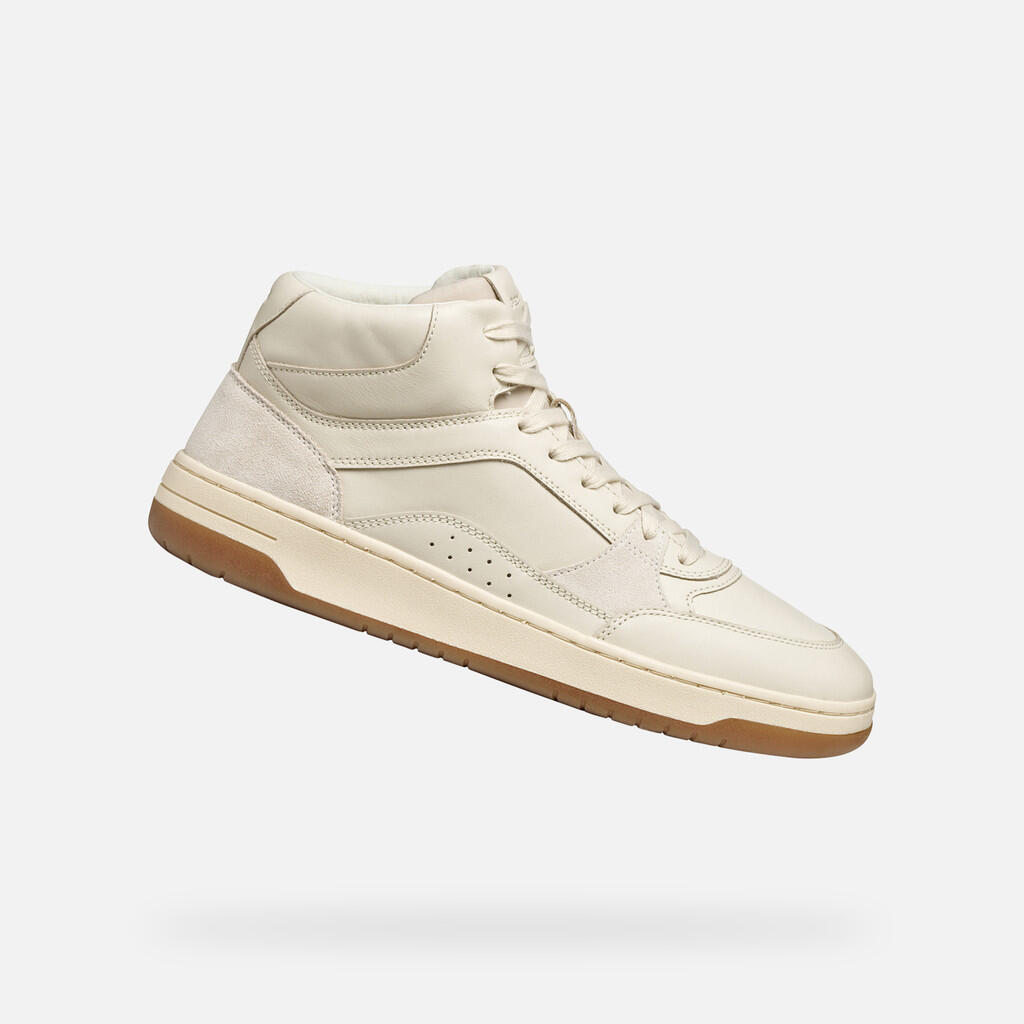 Geox - Baskets Homme Sedral Court Man Blanc Cassé/beige - Chaussures De Sport - Beige - Decathlon