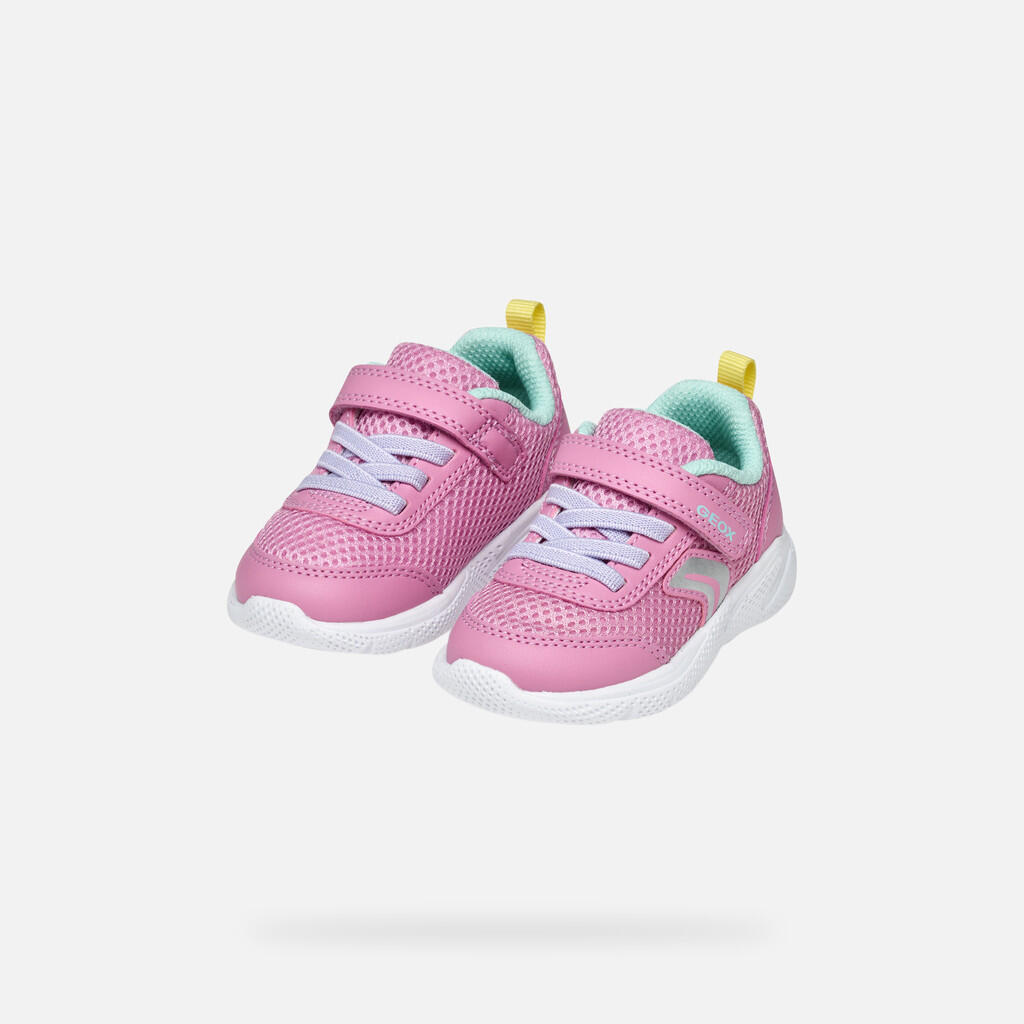 Baskets Bébé Fille SPRINTYE BABY GIRL Rose/Vert D'eau 4/7