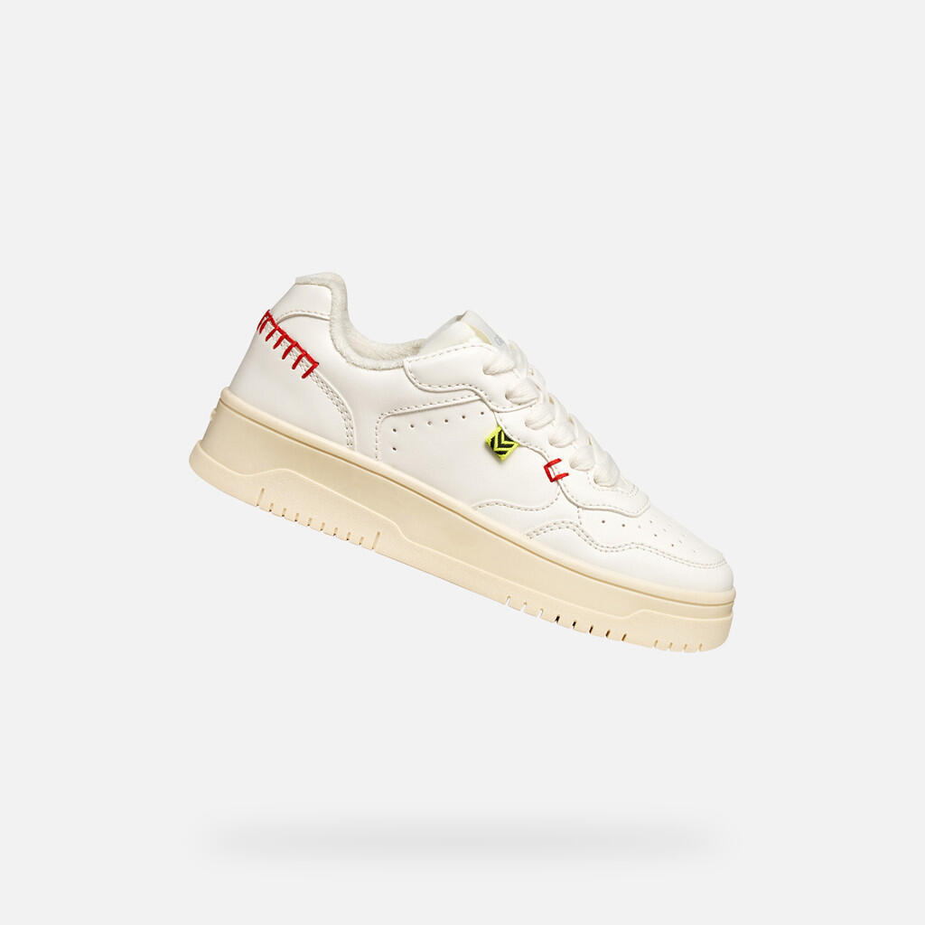 Geox - Baskets Fille Lestrella Girl Blanc - Chaussures De Sport - Blanc - Decathlon