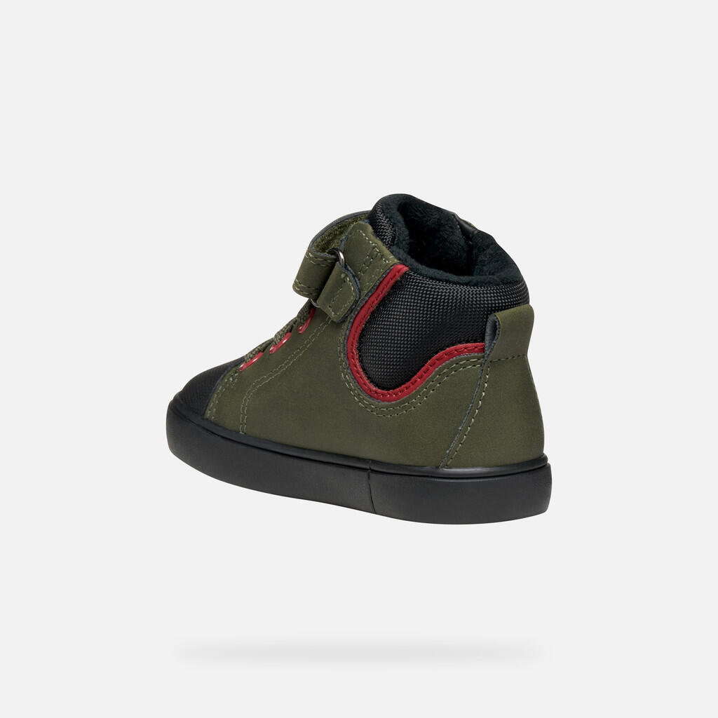 Baskets Bébé Garçon B GISLI BOY Vert Foncé/Noir 5/7