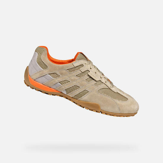 Geox U Snake Original A - Herren Leder Sneaker U55MNA C5004 Sand