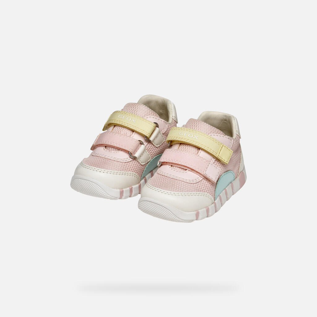 Premiers Pas Bébé Fille IUPIDOO BABY Rose Clair/Bleu Eau 3/7