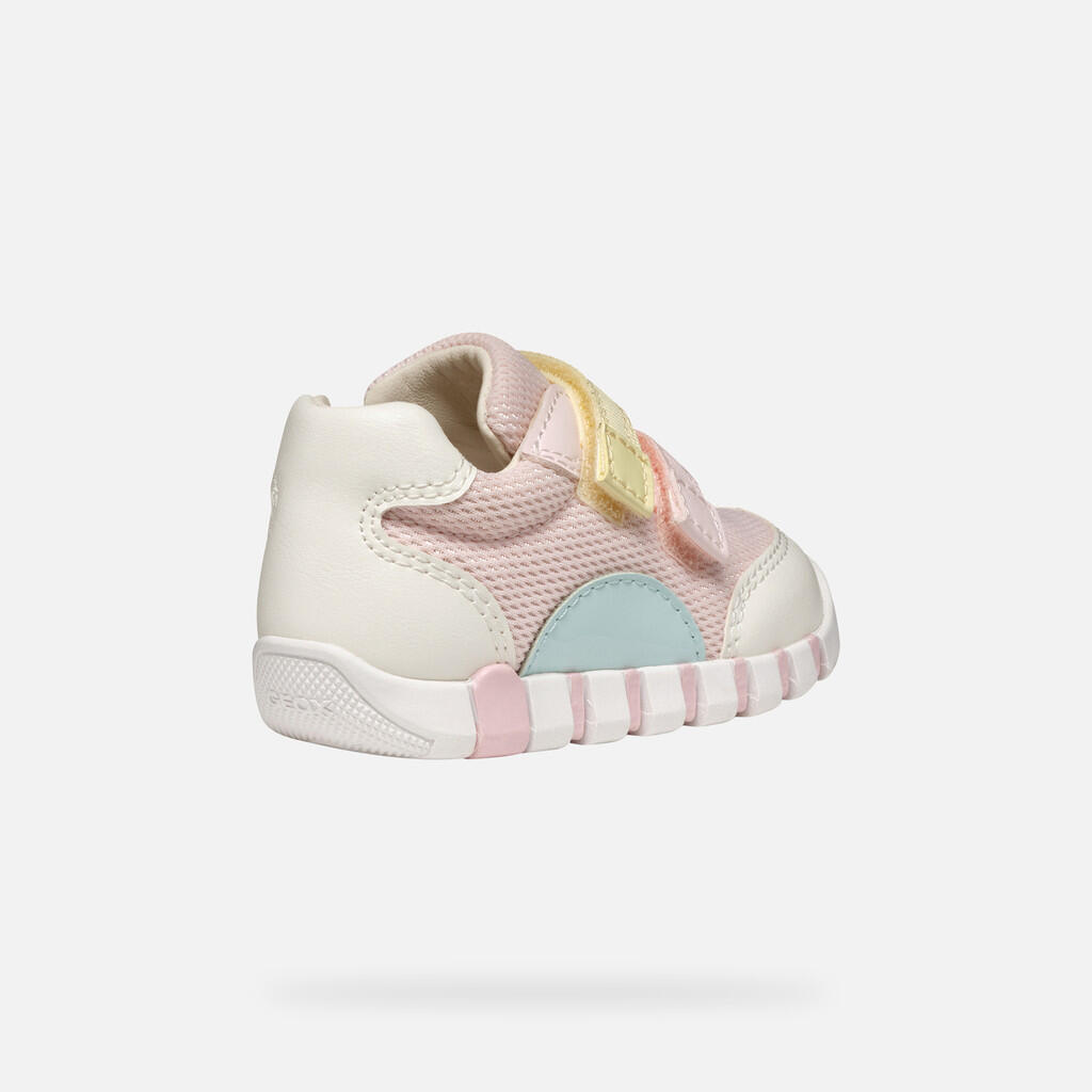 Premiers Pas Bébé Fille IUPIDOO BABY Rose Clair/Bleu Eau 6/7