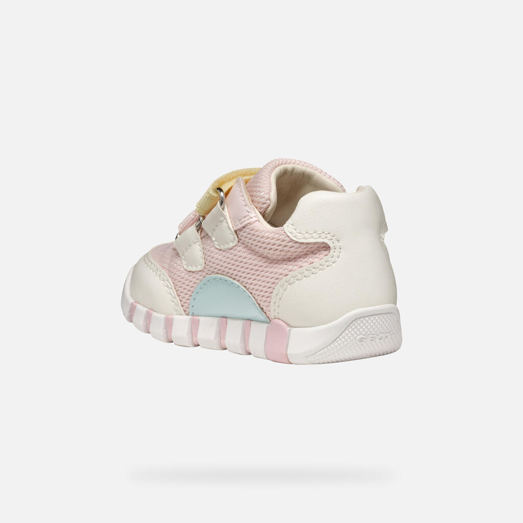 Premiers Pas Bébé Fille IUPIDOO BABY Rose Clair/Bleu Eau 5/7
