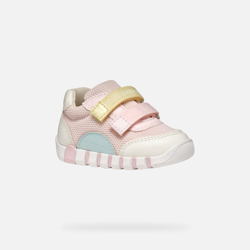 Premiers Pas Bébé Fille IUPIDOO BABY Rose Clair/Bleu Eau 4/7