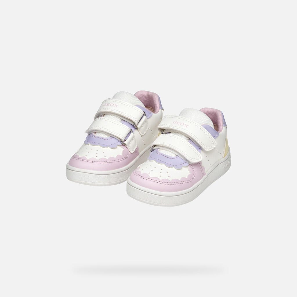 Baskets Bébé Fille B ECLYPER GIRL Blanc/Jaune Clair 3/7