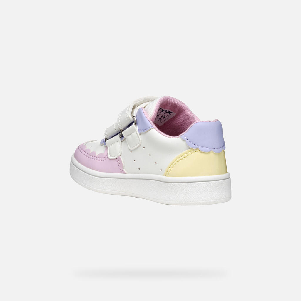 Baskets Bébé Fille B ECLYPER GIRL Blanc/Jaune Clair 5/7