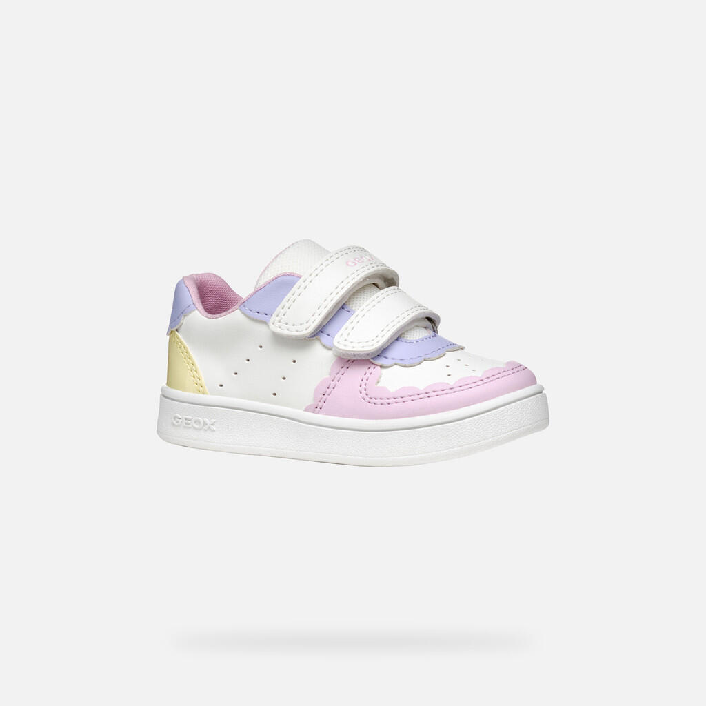 Baskets Bébé Fille B ECLYPER GIRL Blanc/Jaune Clair 4/7