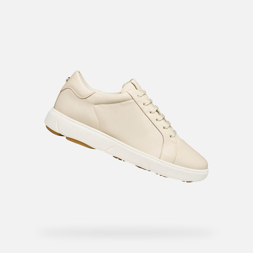 Geox - Baskets Femme D Nebula 2.0 C Blanc Cassé - Chaussures De Sport - Beige - Decathlon