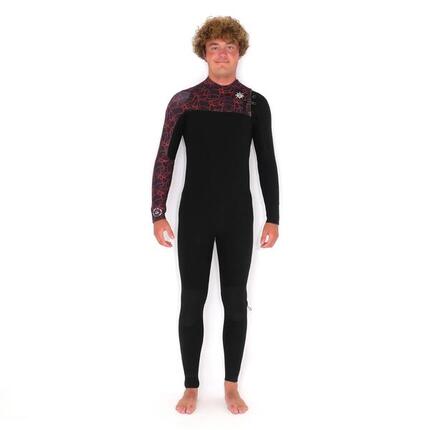 Herren Neoprenanzug - Surf'n'Lifesaving Chest Zip 4/3, schwarz