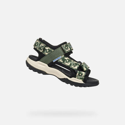 Sandales Garçon BOREALIS JUNIOR Vert Foncé/Noir