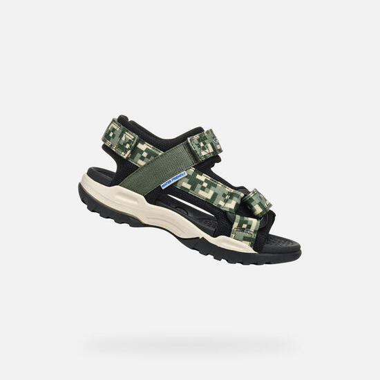 Sandales Garçon BOREALIS JUNIOR Vert Foncé/Noir
