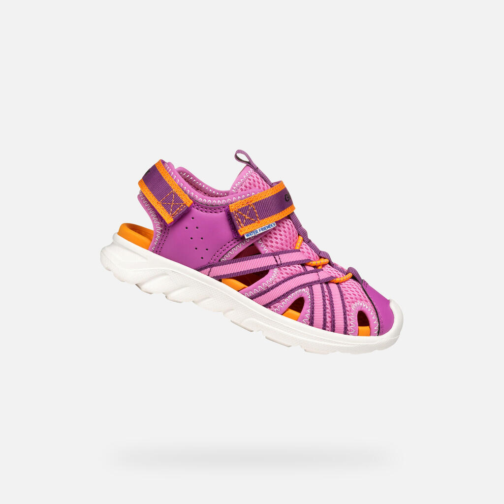 Geox - Sandales Fille J Sandal Airadyum Gi Fuchsia/orange - Sandales - Jaune|orange|rose - Decathlon