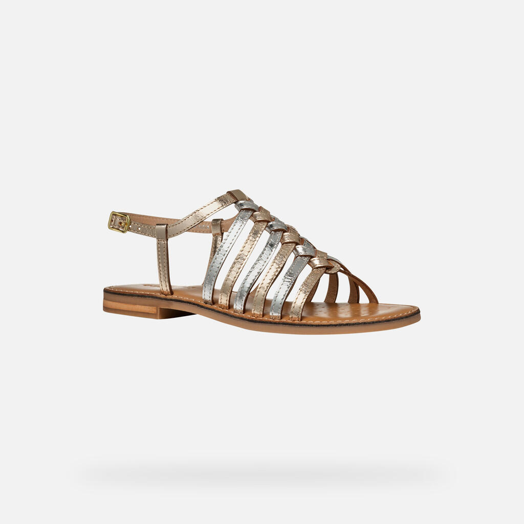 Sandales Femme MADDALUSIA C WOMAN Or Clair/Argent 3/7