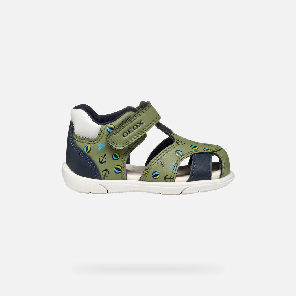 Premiers Pas Bébé Garçon SANDAL ZAPITO BABY BOY Pistache/Bleu Marine 3/7