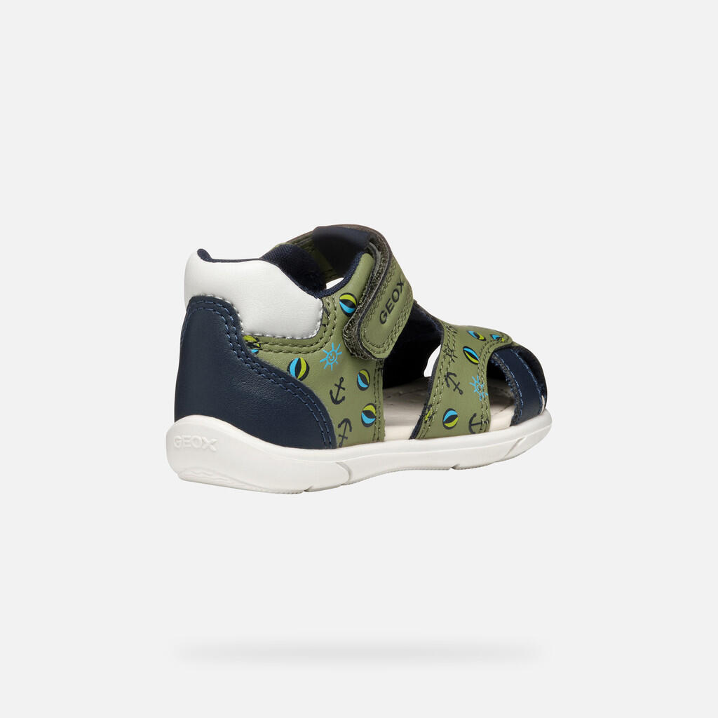 Premiers Pas Bébé Garçon SANDAL ZAPITO BABY BOY Pistache/Bleu Marine 7/7
