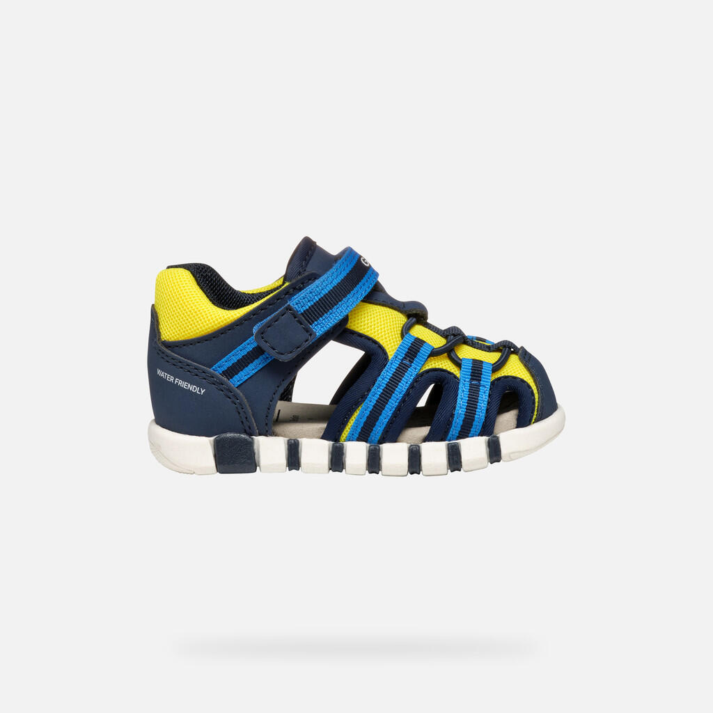 Premiers Pas Bébé Garçon SANDAL IUPIDOO   BABY Bleu Marine/Jaune Fluo 2/7