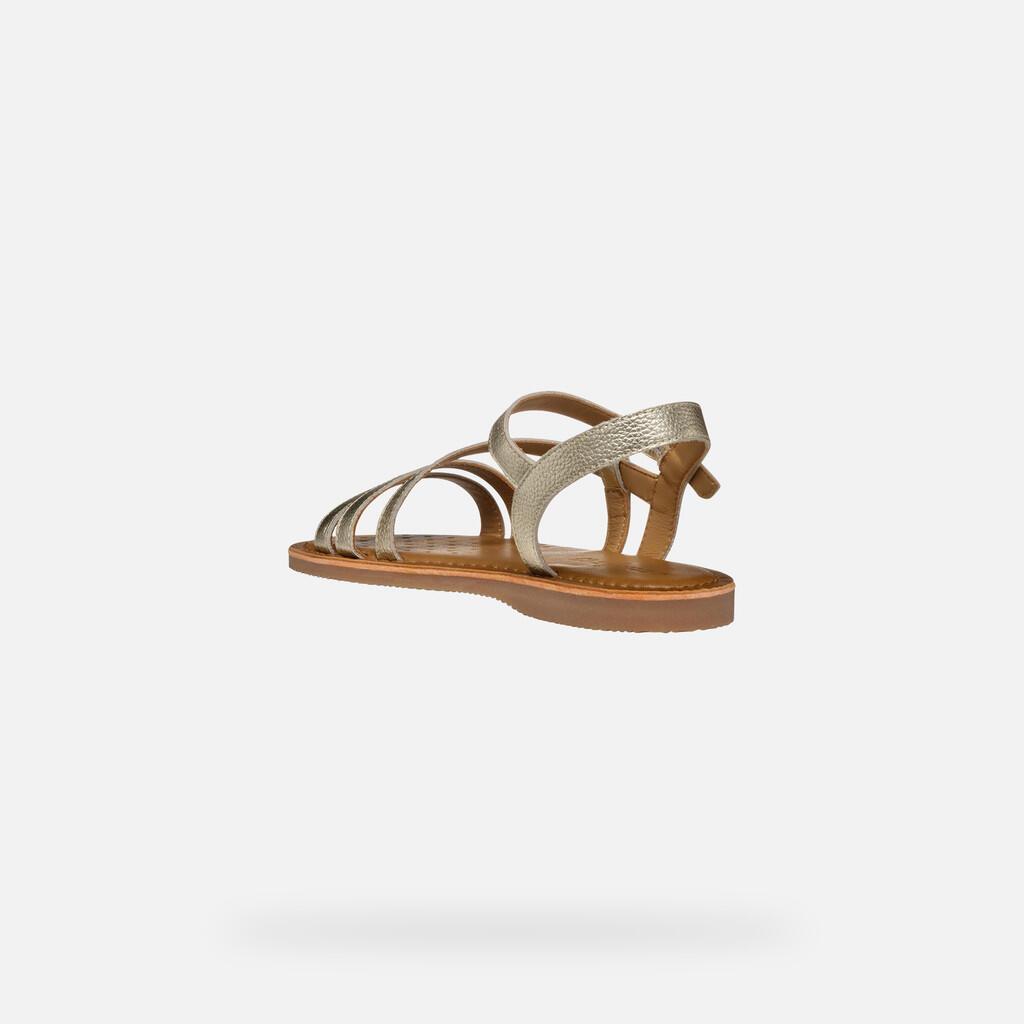 Geox Modelo J Sandal Eolie Girl Cor Ouro 5/7