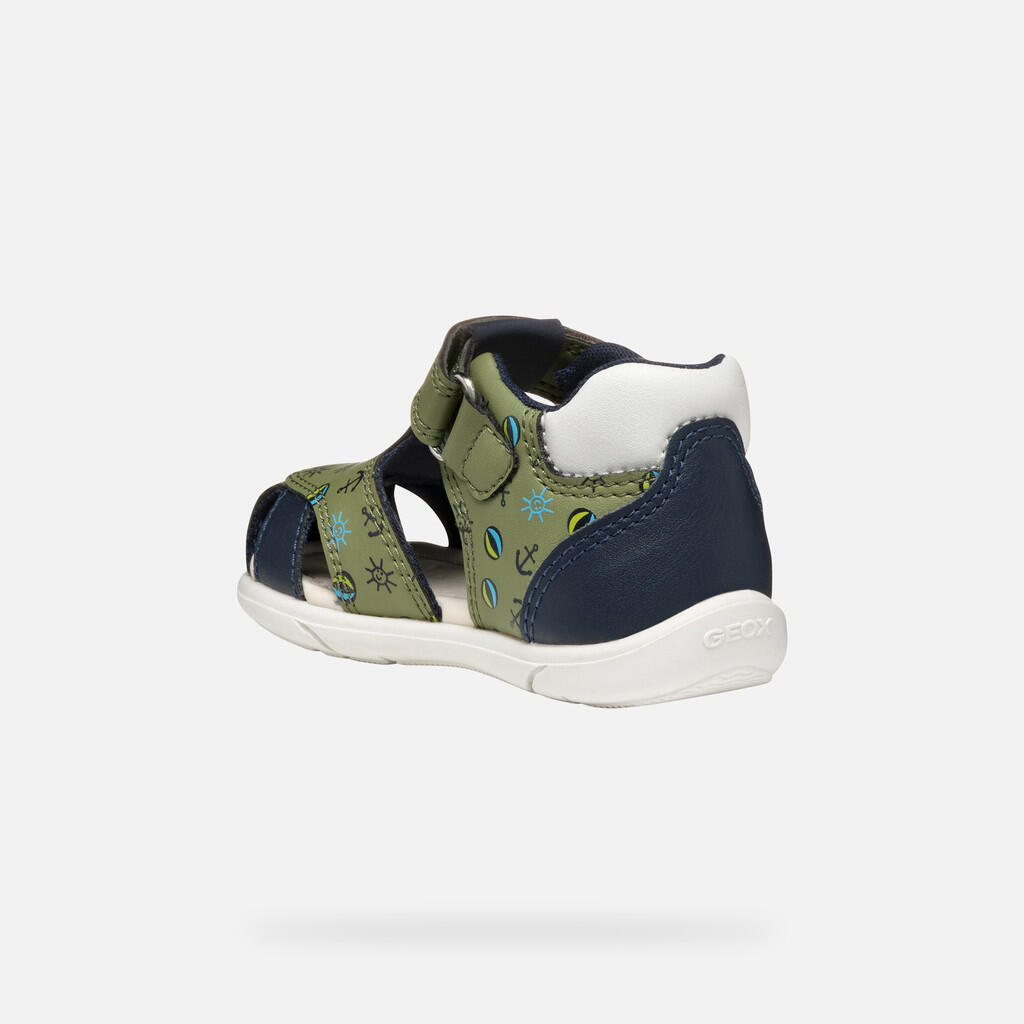 Premiers Pas Bébé Garçon SANDAL ZAPITO BABY BOY Pistache/Bleu Marine 6/7