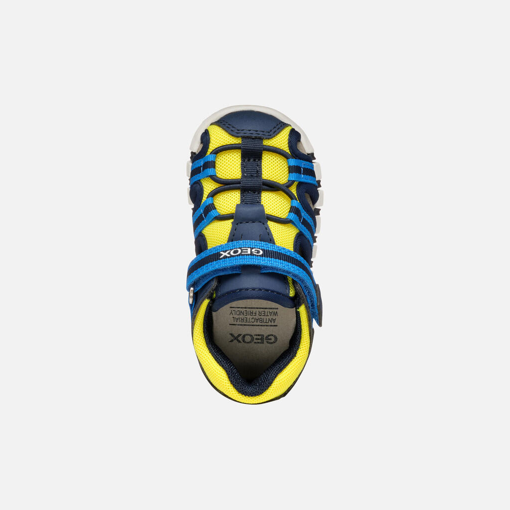 Premiers Pas Bébé Garçon SANDAL IUPIDOO   BABY Bleu Marine/Jaune Fluo 7/7