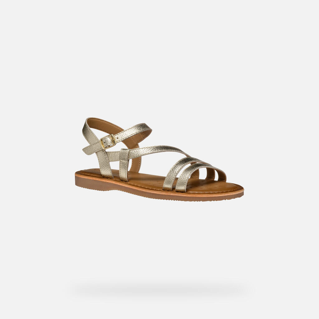 Geox Modelo J Sandal Eolie Girl Cor Ouro 4/7