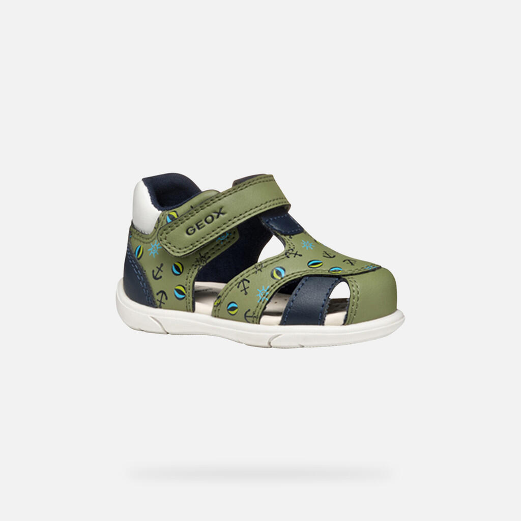 Premiers Pas Bébé Garçon SANDAL ZAPITO BABY BOY Pistache/Bleu Marine 5/7
