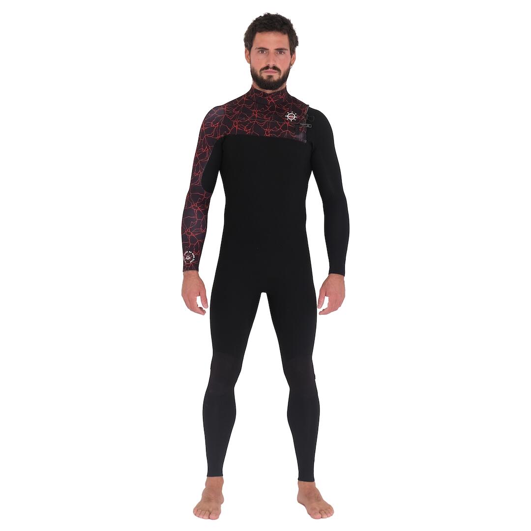 Mellow Sea - Combinaison Intégrale Chest Zip 3/2 Homme Surf'n'lifesaving (3/4/2/1,5 Mm) - Combinaison Néoprène - Noir - 40 M - Decathlon