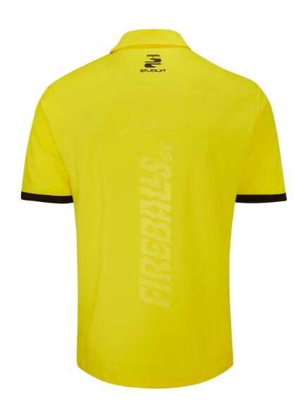 Polo Fireballs by Stuburt Madrid LIV Golf Uomo, Giallo 2/2